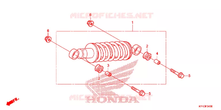 AMORTISSEUR ARRIERE Honda MOTO 110 CRF 2015  CRF110FE