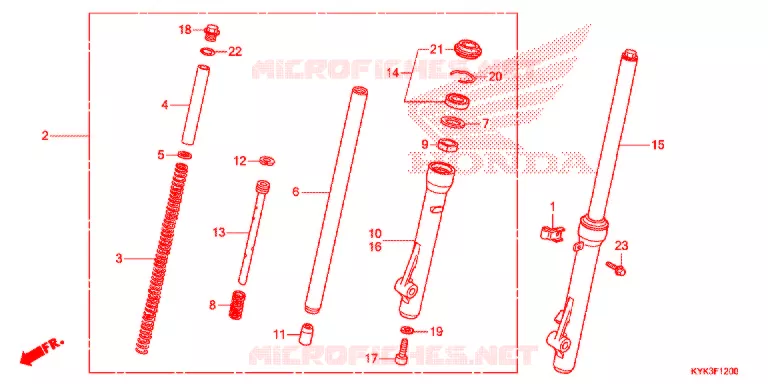 FOURCHE Honda MOTO 110 CRF 2015  CRF110FE
