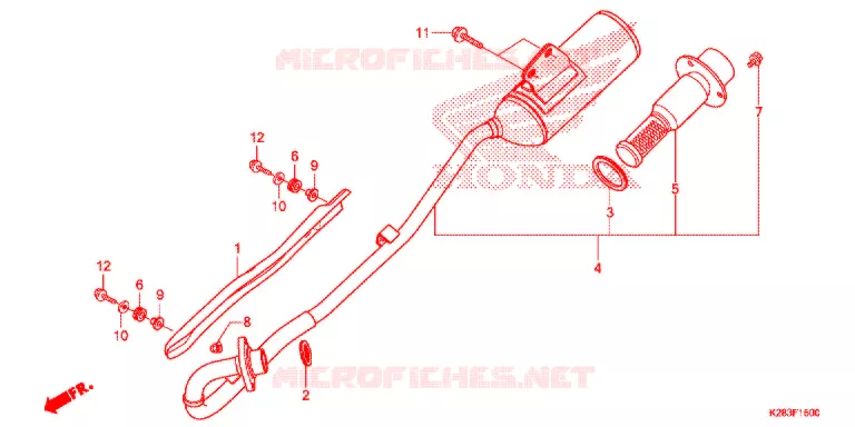 SILENCIEUX D'ECHAPPEMENT Honda MOTO 125 CRF 2015  CRF125FBE