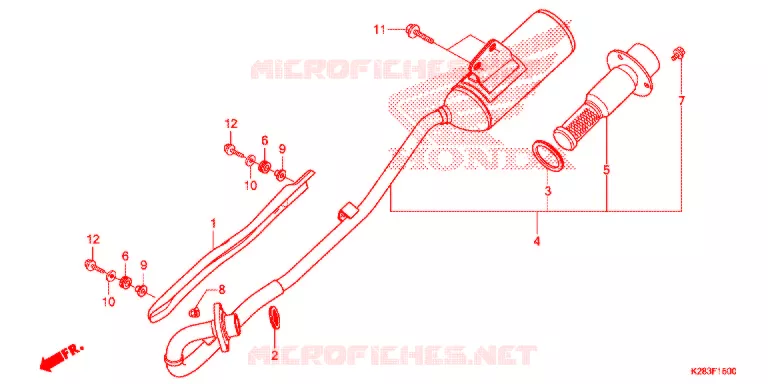 SILENCIEUX D'ECHAPPEMENT Honda MOTO 125 CRF 2017  CRF125FE