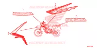 AUTOCOLLANTS (CRF250L) pour Honda CRF 250 L ROJO de 2014