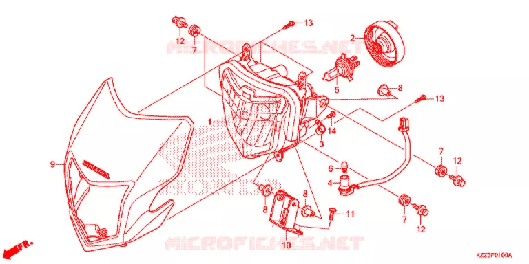 PHARE Honda MOTO 250 CRF 2014  CRF250LD