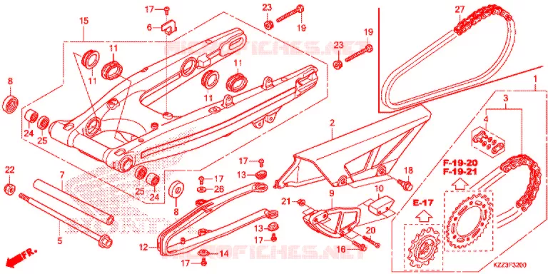 BRAS OSCILLANT Honda MOTO 250 CRF 2014  CRF250LD