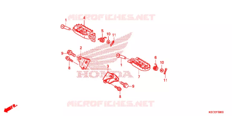 REPOSE PIED Honda MOTO 250 CRF 2013  CRF250XD