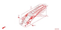 GARDE BOUE ARRIERE pour Honda CRF 450 R de 2013