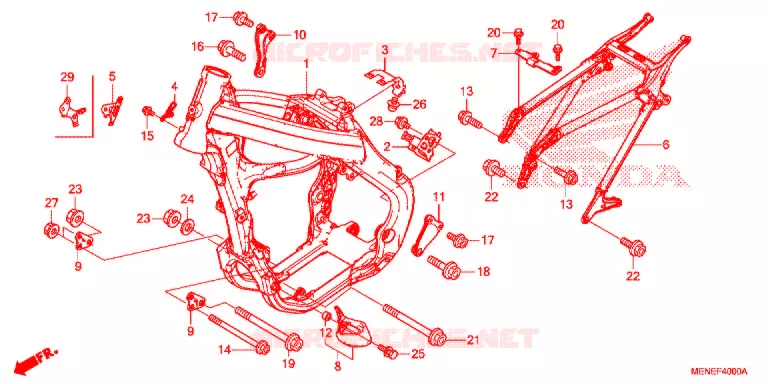CADRE Honda MOTO 450 CRF 2014  CRF450RE