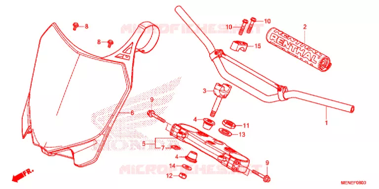 GUIDON - TE DE FOURCHE Honda MOTO 450 CRF 2014  CRF450RE
