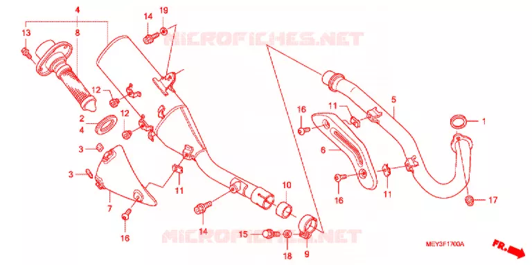 SILENCIEUX D'ECHAPPEMENT Honda MOTO 450 CRF 2013  CRF450XD