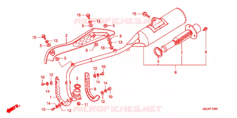 SILENCIEUX D'ECHAPPEMENT Honda MOTO 50 CRF 2004  CRF50F4