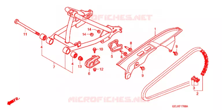 BRAS OSCILLANT Honda MOTO 50 CRF 2005  CRF50F5