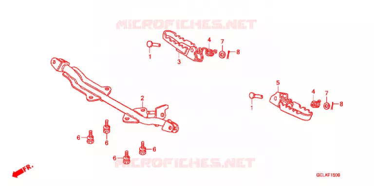 REPOSE PIED Honda MOTO 50 CRF 2005  CRF50F5