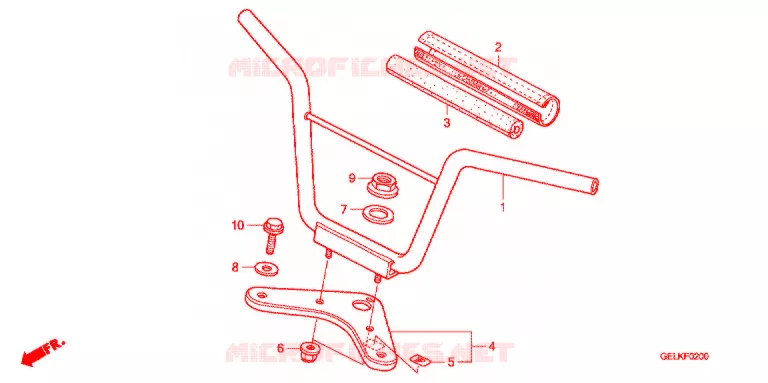 GUIDON - TE DE FOURCHE Honda MOTO 50 CRF 2007  CRF50F7
