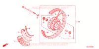 ROUE AVANT pour Honda CRF 50 de 2010