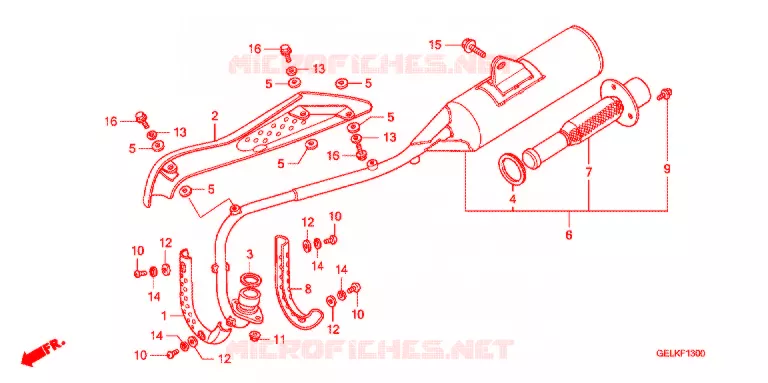 SILENCIEUX D'ECHAPPEMENT Honda MOTO 50 CRF 2012  CRF50FB