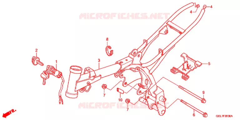 CADRE Honda MOTO 50 CRF 2013  CRF50FC