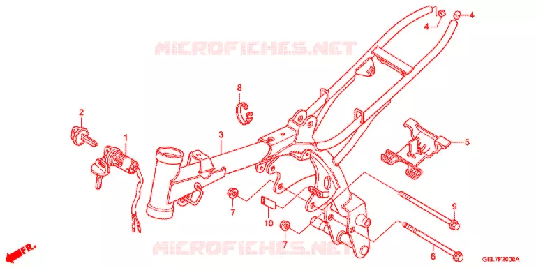 CADRE Honda MOTO 50 CRF 2012  CRF50FC