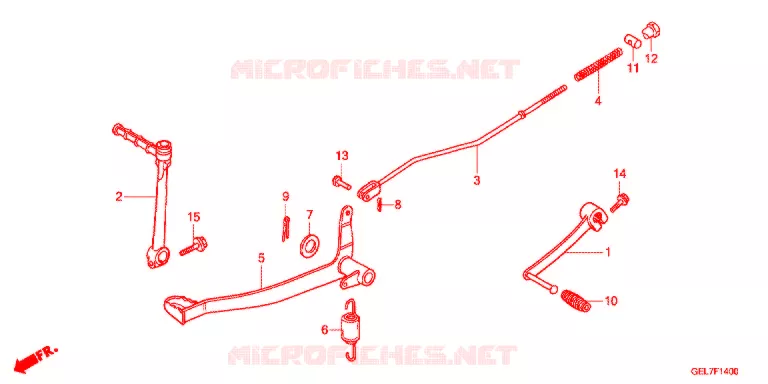 PEDALE DE FREIN - KICK Honda MOTO 50 CRF 2013  CRF50FD