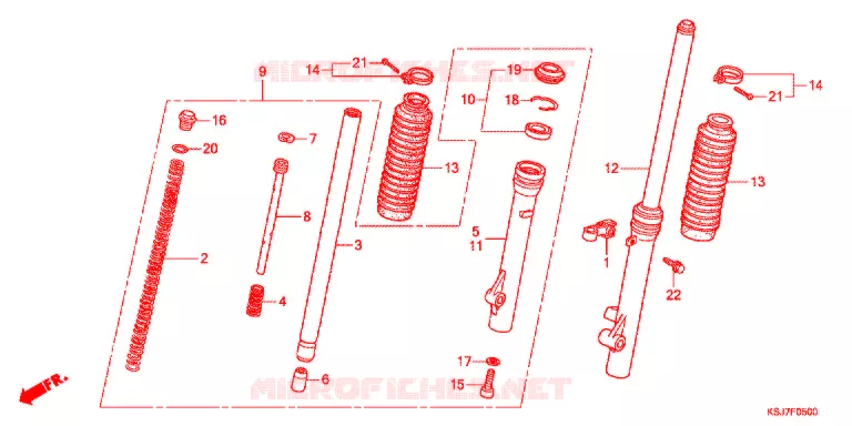 FOURCHE Honda MOTO 80 CRF 2012  CRF80FC