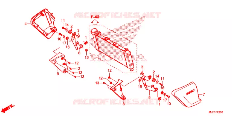 OUIES DE RADIATEUR Honda MOTO 700 CTX 2015  CTX700DE