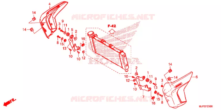 OUIES DE RADIATEUR Honda MOTO 700 CTX 2014  CTX700NAE