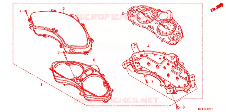COMPTEUR DE VITESSE (FJS600A9-2KO/FJS600AB/DB) Honda SCOOTER 600 SILVERWING 2011  FJS600DB