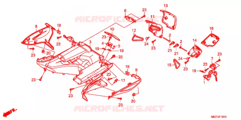 PROTEGE JAMBES (FJS600A9-2KO/FJS600AB/DB) Honda SCOOTER 600 SILVERWING 2011  FJS600DB