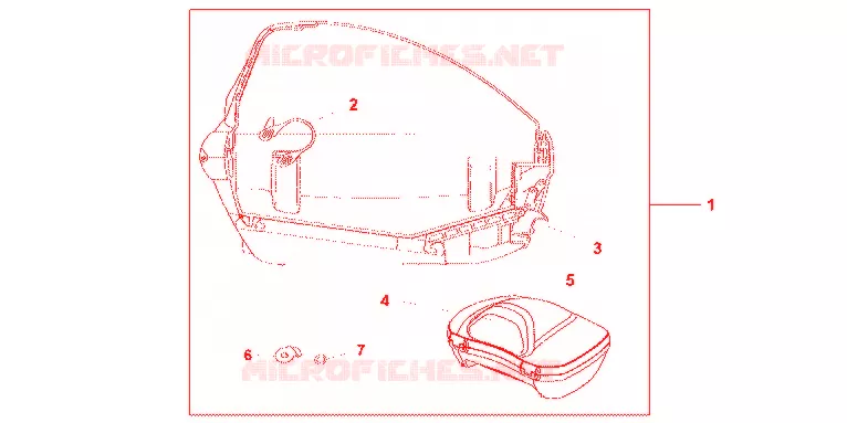 TOP CASE 40L COSMIC BLACK Honda SCOOTER 600 SILVERWING 2011  FJS600DB