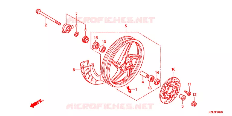 ROUE AVANT Honda SCOOTER 110 VISION 2015  NSC110MPDE