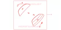 CAPOT DE VALISE PEARL COSMIC BLACK pour Honda INTEGRA 700 de 2013