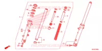FOURCHE pour Honda NC 700 ABS 35KW de 2013