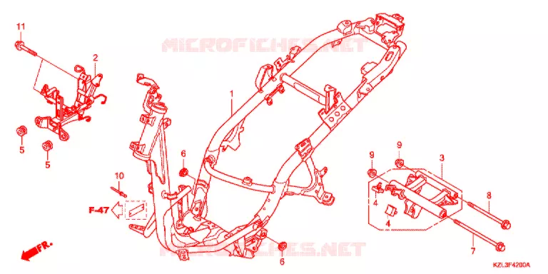 CADRE Honda SCOOTER 110 DIO 2012  NSC110WHB