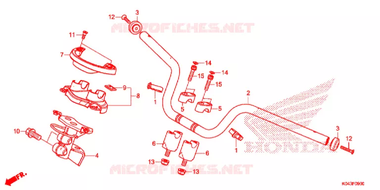 GUIDON Honda SCOOTER 300 FORZA 2013  NSS300D