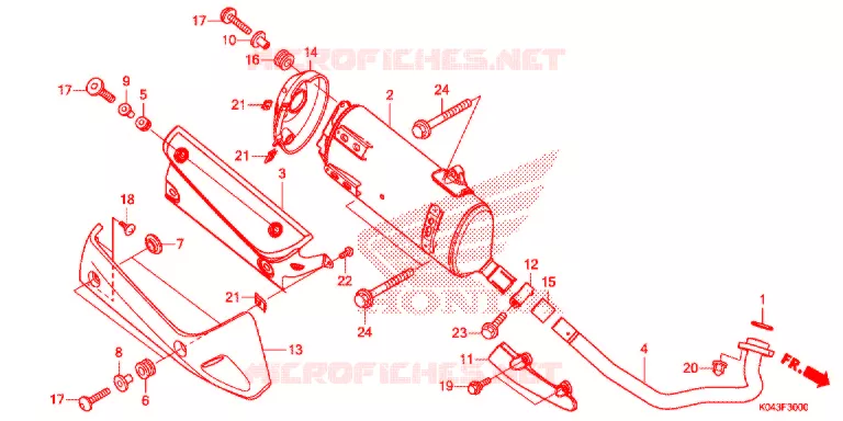 SILENCIEUX D'ECHAPPEMENT Honda SCOOTER 300 FORZA 2013  NSS300D