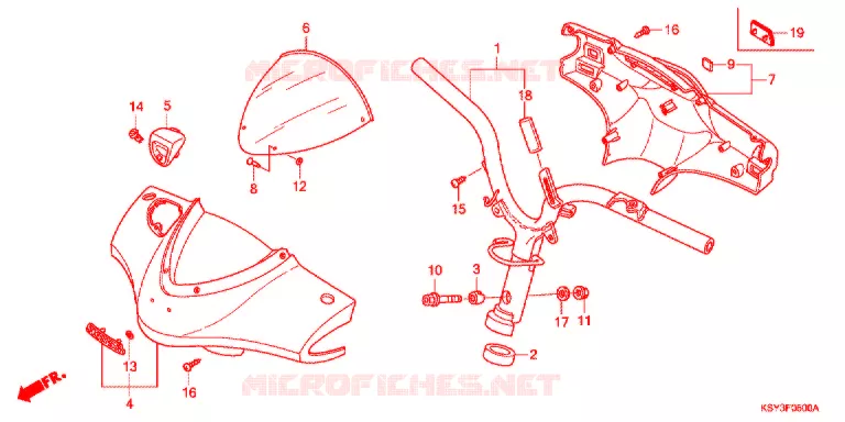 GUIDON - CARENAGE Honda SCOOTER 125 ELITE 2013  SC125SHD