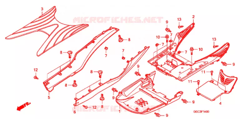 MARCHE PIEDS Honda SCOOTER 110 SPACY 2013  SCR1104WHD