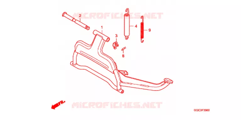 BEQUILLE Honda SCOOTER 110 SPACY 2013  SCR1104WHD