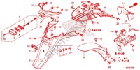 GARDE BOUE ARRIERE   ECLAIRAGE DE PLAQUE pour Honda SH 125 ABS SPECIAL 2E de 2013