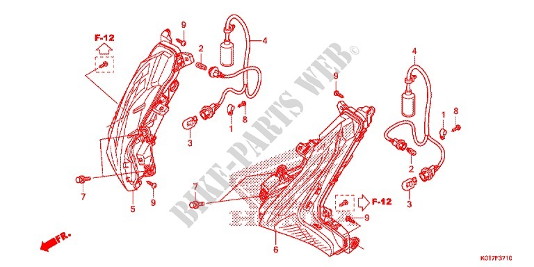 CLIGNOTANT AVANT pour Honda SH 125 ABS SPECIAL 2F de 2013
