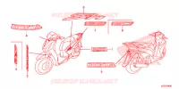 AUTOCOLLANTS pour Honda SH 125 ABS SPECIAL 5ED de 2013
