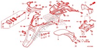 GARDE BOUE ARRIERE   ECLAIRAGE DE PLAQUE pour Honda SH 125 SPECIAL 3F de 2013