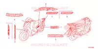 AUTOCOLLANTS pour Honda SH 125 D SPECIAL 5ED de 2013