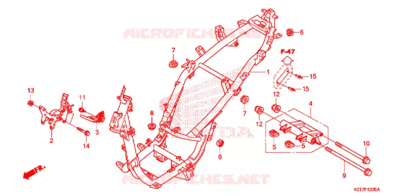 CADRE Honda SCOOTER 125 SH 2013  SH125DD