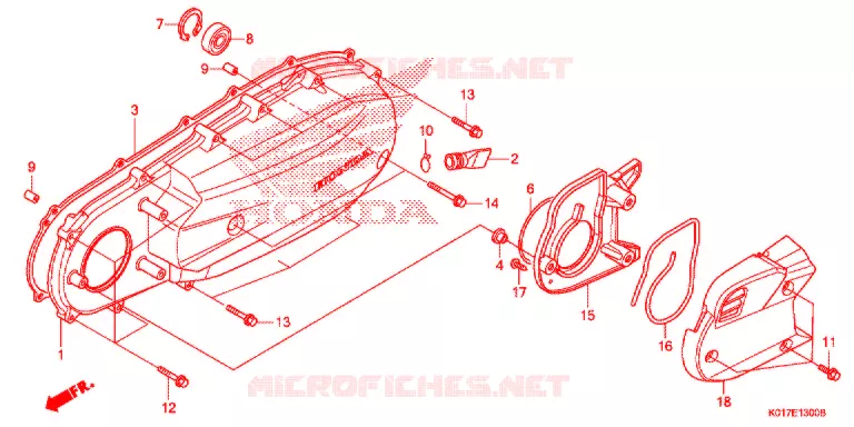 COUVERCLE GAUCHE Honda SCOOTER 125 SH 2013  SH125DD
