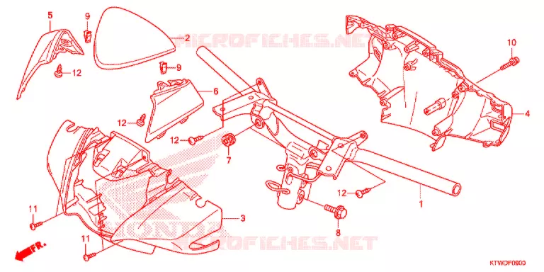 GUIDON - CARENAGE Honda SCOOTER 300 SH 2013  SH300AD