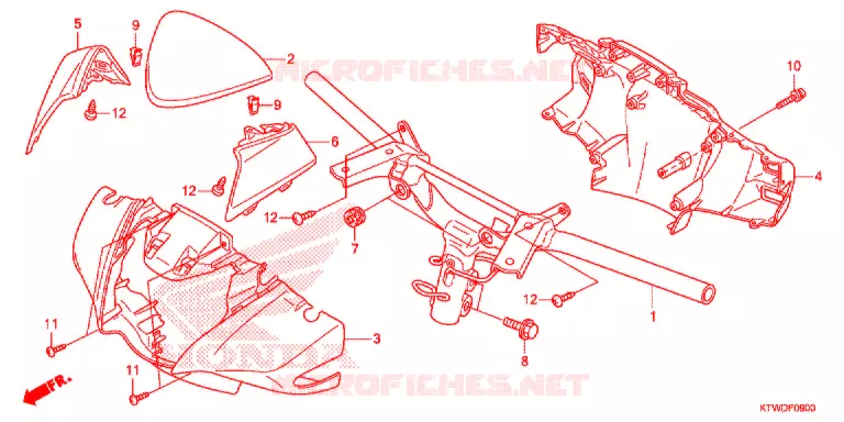 GUIDON - CARENAGE Honda SCOOTER 300 SH 2013  SH300AD