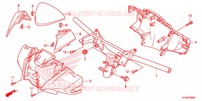 GUIDON - CARENAGE Honda SCOOTER 300 SH 2013  SH300AD