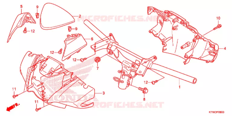 GUIDON - CARENAGE Honda SCOOTER 300 SH 2013  SH300D