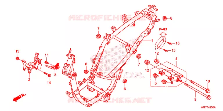 CADRE Honda SCOOTER 150 SH 2013  SH150AD