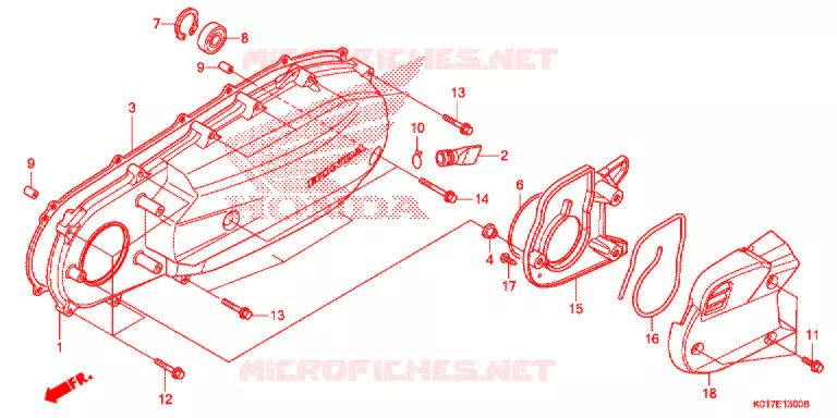 COUVERCLE GAUCHE Honda SCOOTER 150 SH 2013  SH150AD