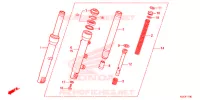 FOURCHE pour Honda SH 150 ABS D SPECIAL 2F de 2013